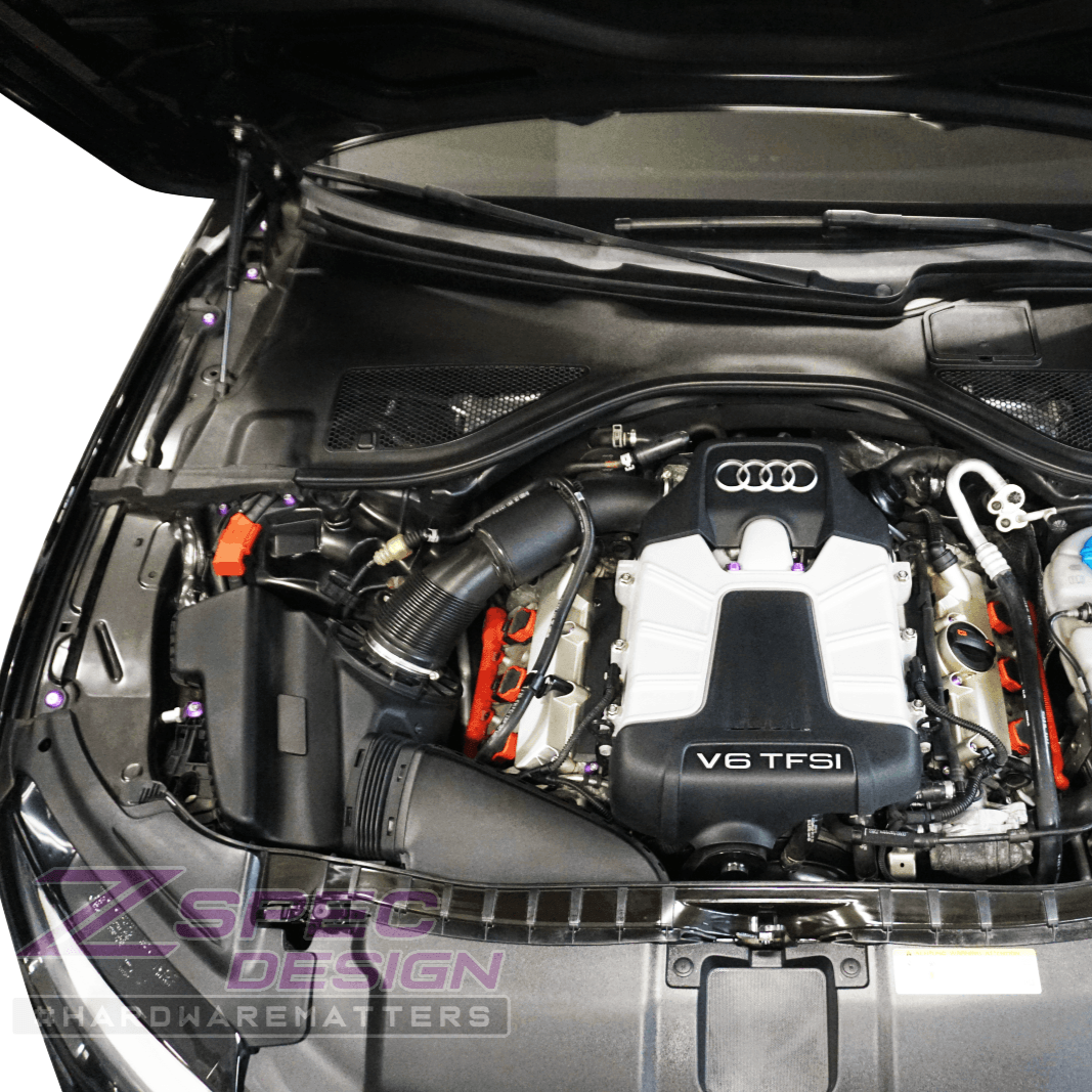 ZSPEC "Stage 3" Dress Up Bolts® Fastener Kit for '12-18 Audi A7 4G8 3.0L, Stainless & Billet - ZSPEC Design LLC - Hardware Fasteners - 4g8, a7, a7 4g8, audi, Fastener Kit, stage 3 - zspecdesign.com