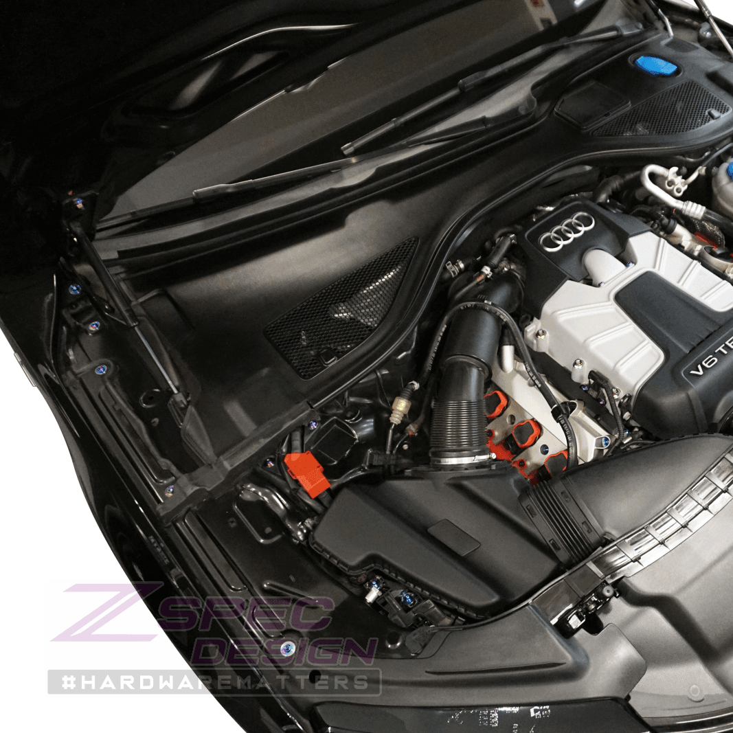 ZSPEC "Stage 2" Dress Up Bolts® Fastener Kit for '12-18 Audi A7 4G8 3.0L, Titanium - ZSPEC Design LLC - Hardware Fasteners - 4g8, a7, a7 4g8, audi, Fastener Kit, stage 2 - zspecdesign.com