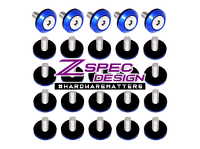 ZSPEC Design Dress Up Bolts FHSC M6x20mm Stainless & Billet Washers, 25-Pack Stainless Steel & Billet Aluminum Beauty Fasteners Washers Red Blue Purple Gold Burned Black