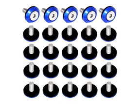 ZSPEC Design Dress Up Bolts FHSC M6x20mm Stainless & Billet Washers, 25-Pack Stainless Steel & Billet Aluminum Beauty Fasteners Washers Red Blue Purple Gold Burned Black