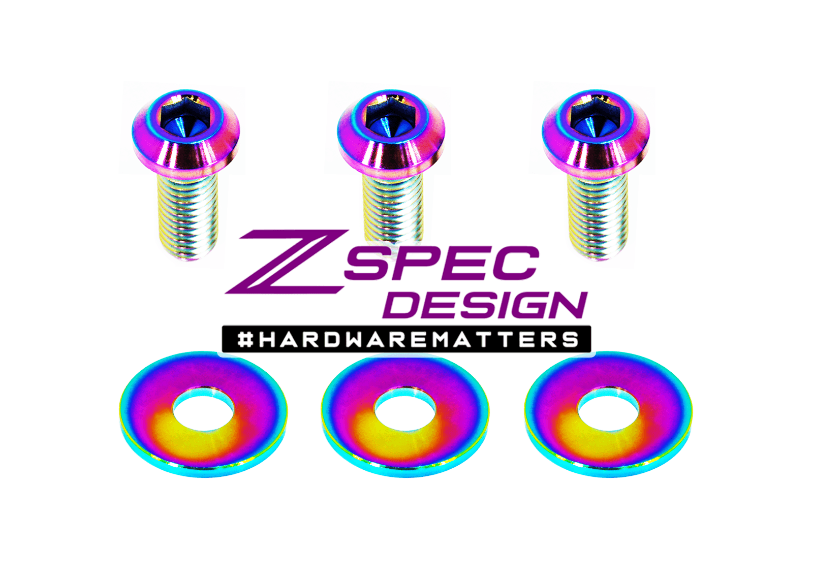 ZSPEC Crank Angle Sensor CAS Bolts for Nissan Z32 300zx & Skyline GT-R, Titanium - ZSPEC Design LLC - Hardware Fasteners - 300zx, gtr, nissan, rb, skyline, Washer Color, z32 - zspecdesign.com