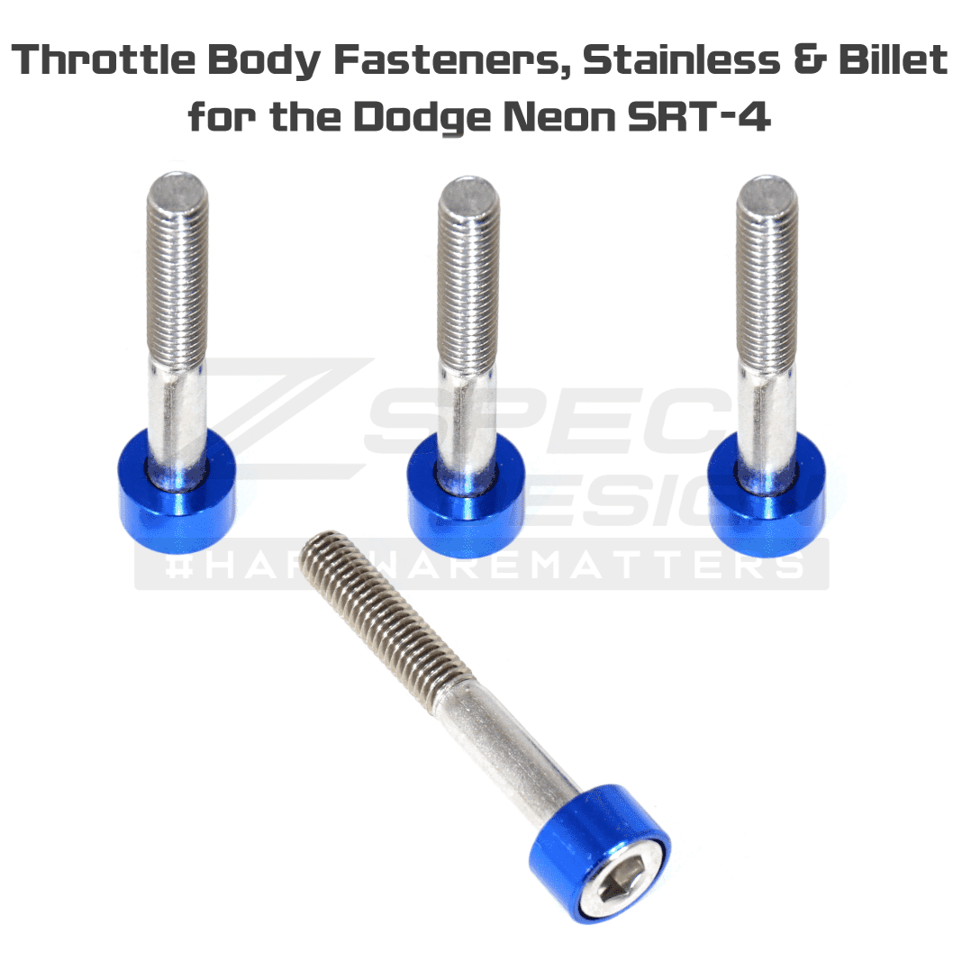 ZSPEC Throttle Body Fasteners for '03-05 Dodge Neon SRT-4, Stainless & Billet - ZSPEC Design LLC - Hardware Fasteners - dodge, Fastener Kit, neon, srt-4 - zspecdesign.com