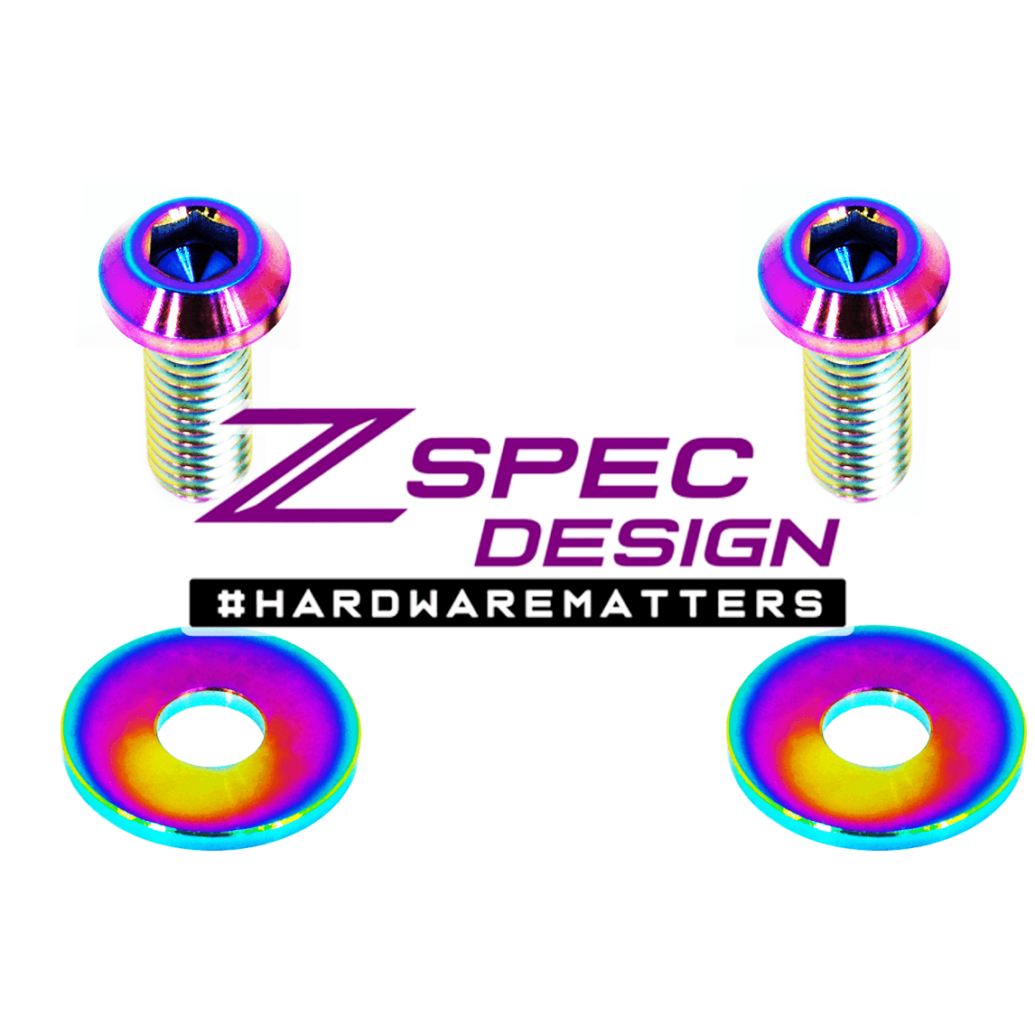 ZSPEC Fuel Door Fasteners/Hardware Kit for Nissan Z32 300zx, Titanium - ZSPEC Design LLC - Hardware Fasteners - 300zx, nissan, z32 - zspecdesign.com
