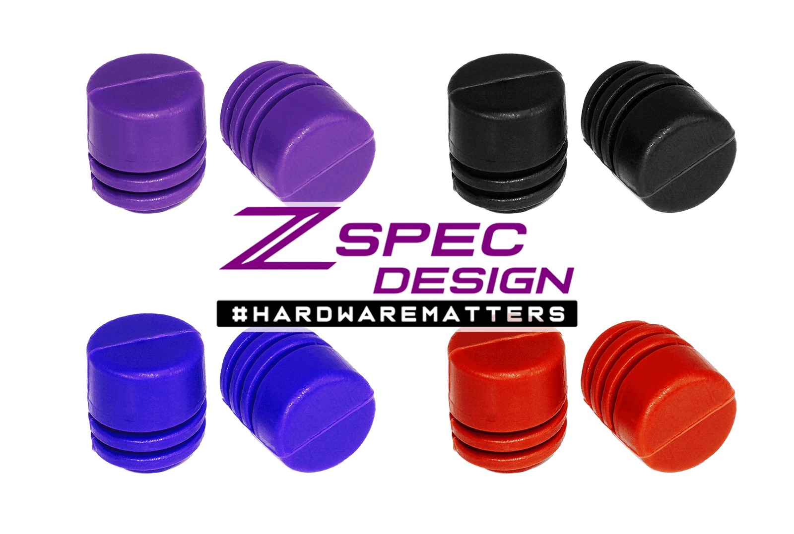 ZSPEC Hood Bump Stops, Hard Silicone Rubber, 2-Pack - ZSPEC Design LLC - Hardware Fasteners - hood, silicone - zspecdesign.com