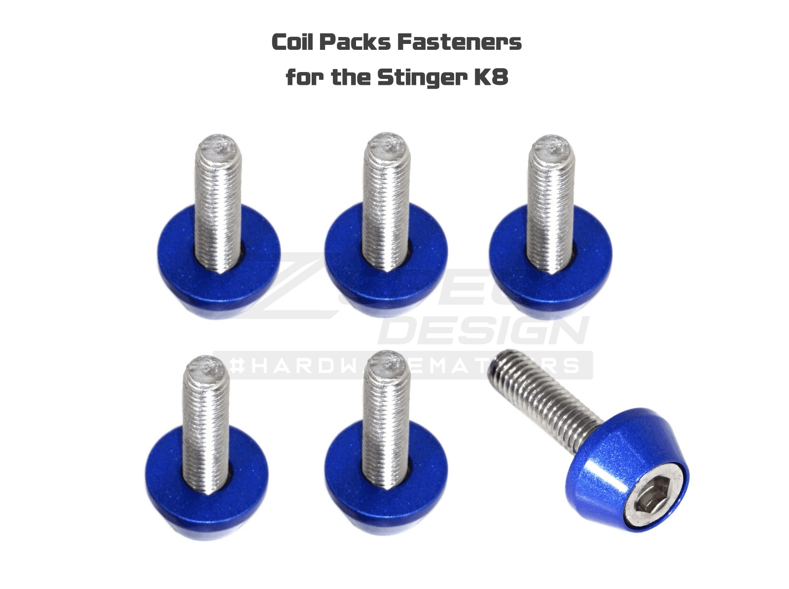 ZSPEC "Stage 3" Dress Up Bolts® Fastener Kit for '18+ Kia Stinger GT K8, Stainless & Billet - ZSPEC Design LLC - Hardware Fasteners - Fastener Kit, kia, stage 3, stinger - zspecdesign.com