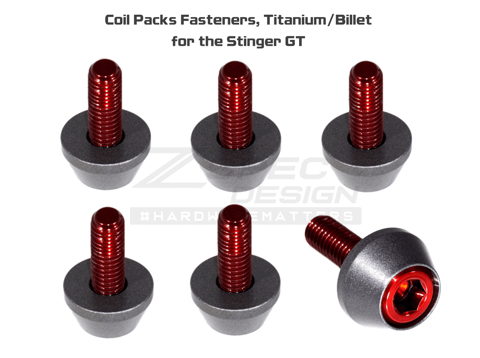 ZSPEC "Stage 3" Dress Up Bolts® Fastener Kit for '18+ Stinger GT, Titanium & Billet - ZSPEC Design LLC - Hardware Fasteners - Fastener Kit, gt, stage 3, stinger, titanium - zspecdesign.com