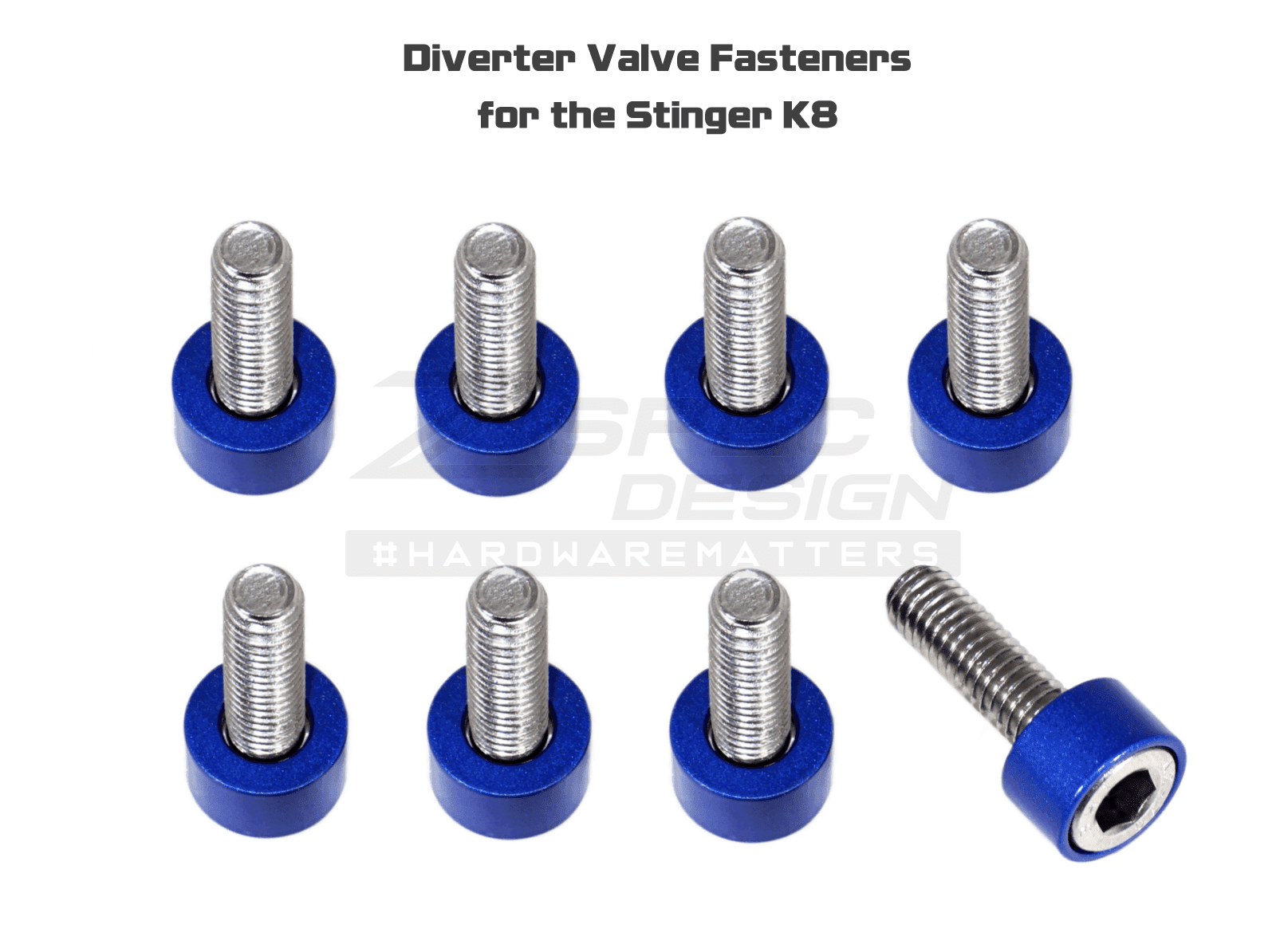 ZSPEC "Stage 3" Dress Up Bolts® Fastener Kit for '18+ Kia Stinger GT K8, Stainless & Billet - ZSPEC Design LLC - Hardware Fasteners - Fastener Kit, kia, stage 3, stinger - zspecdesign.com