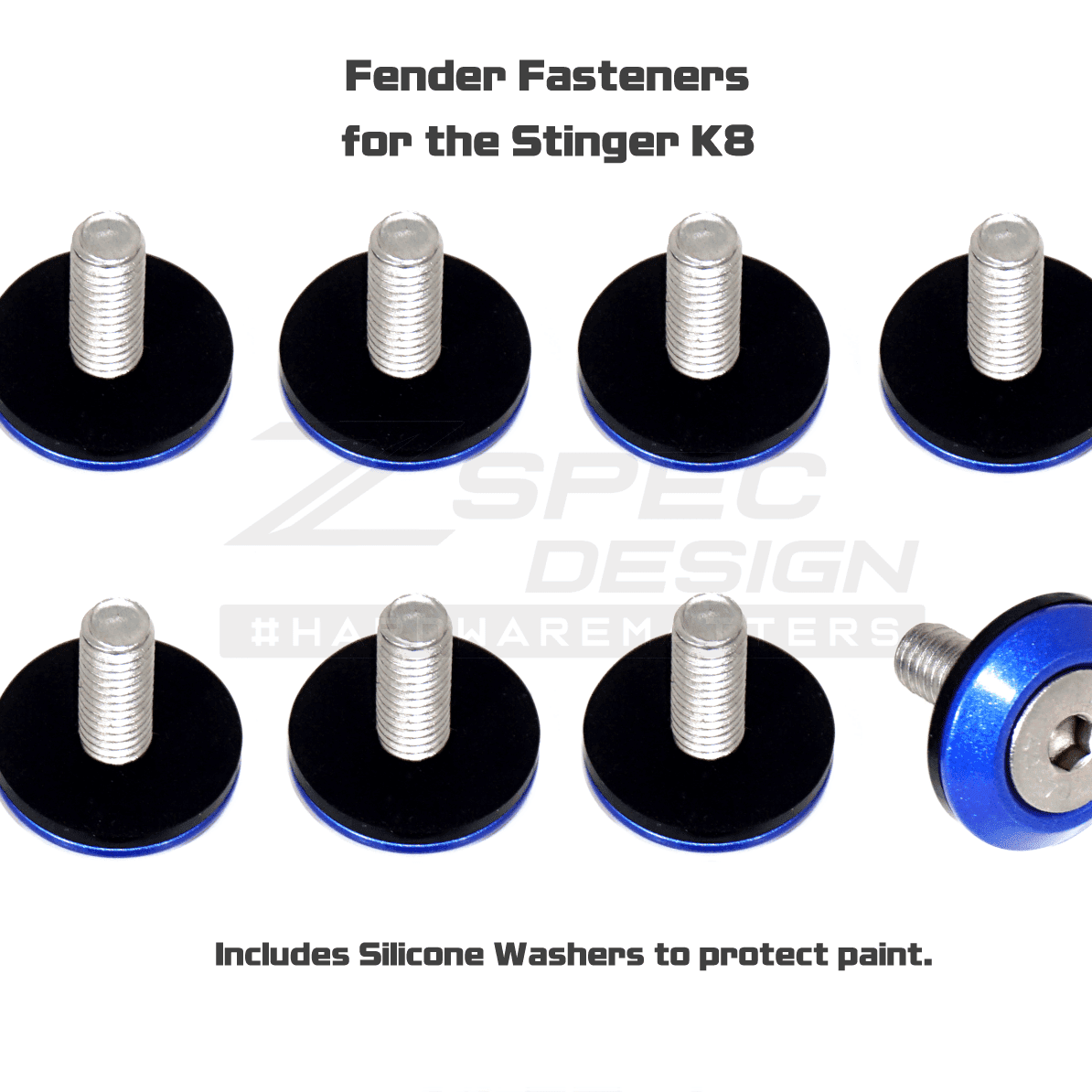 ZSPEC Fenders Fastener Kit for '18+ Stinger GT K8, Stainless & Billet Hardware - ZSPEC Design LLC - Hardware Fasteners - Fastener Kit, kia, stinger - zspecdesign.com