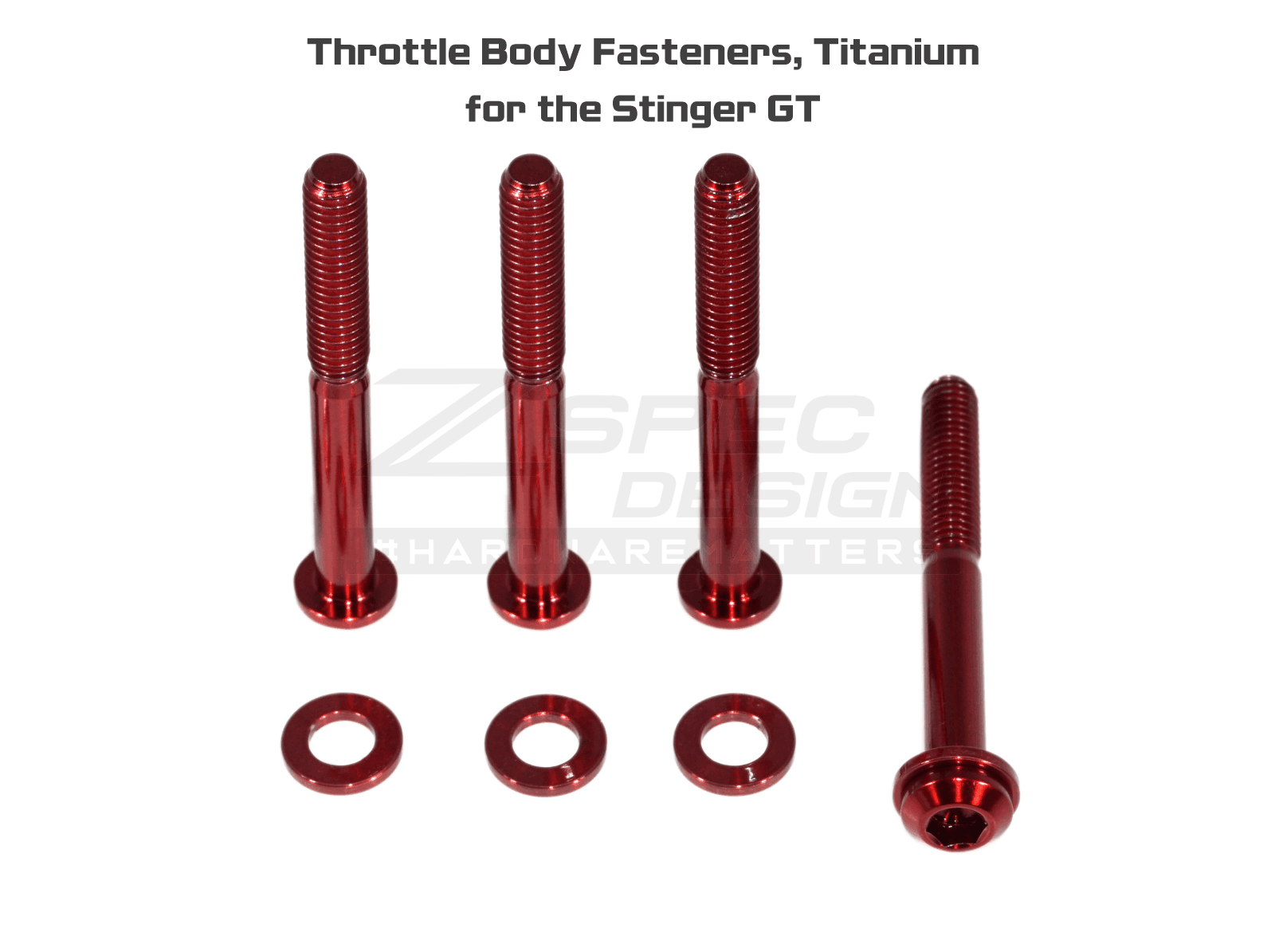 ZSPEC Throttle Body Fasteners for '18+ Stinger GT, Titanium - ZSPEC Design LLC - Hardware Fasteners - Fastener Kit, gt, stinger, titanium - zspecdesign.com