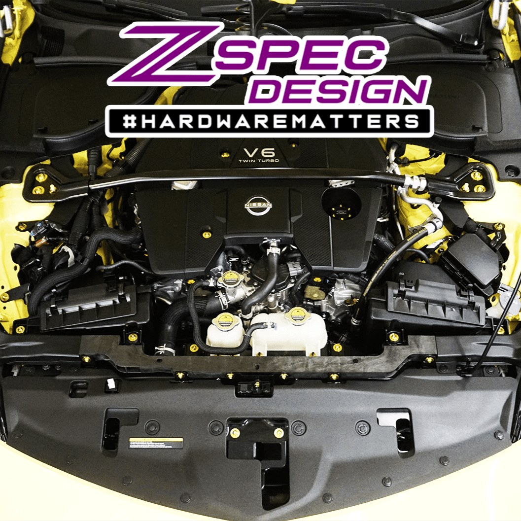 "Stage 1" All-Titanium Dress-Up Bolts(TM) Kit for Nissan Z RZ34 by ZSPEC - ZSPEC Design LLC - Hardware Fasteners - 400z, Fastener Kit, nissan, nissan z, RZ34, titanium - 