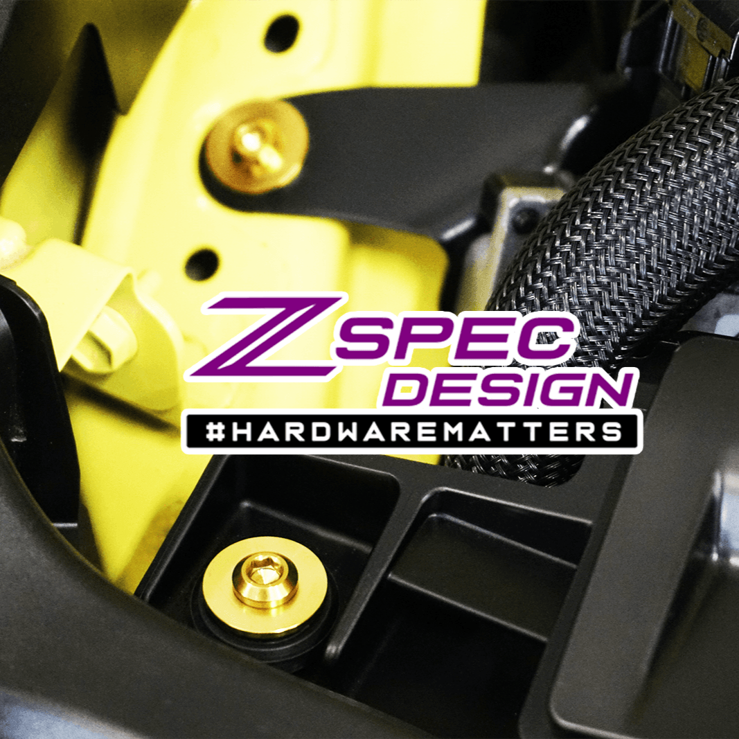 ZSPEC "Stage 1" Dress Up Bolts® Hardware Kit for Nissan Z RZ34, Titanium - ZSPEC Design LLC - Hardware Fasteners - 400z, Fastener Kit, nissan, nissan z, RZ34, stage 1, titanium - zspecdesign.com