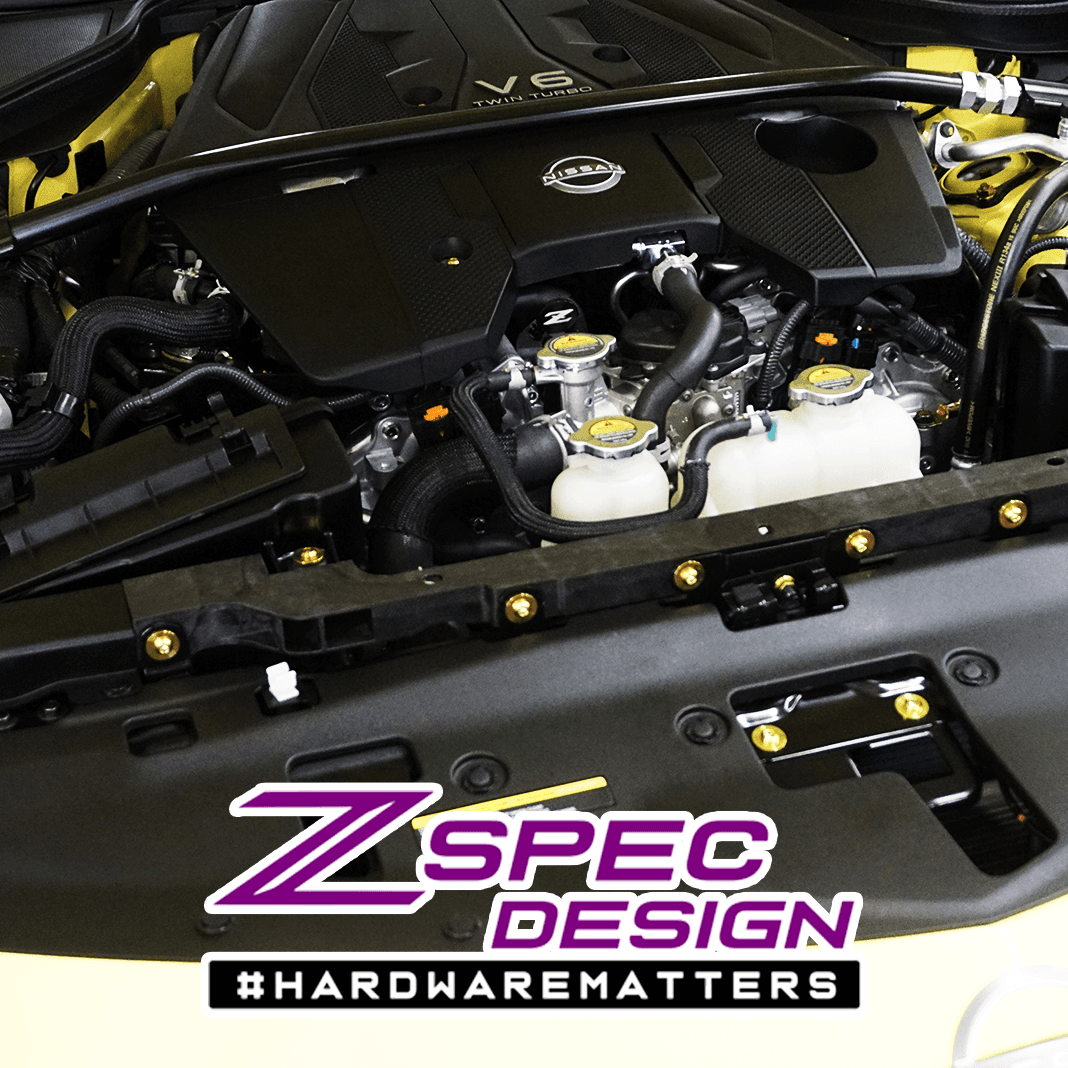 "Stage 1" All-Titanium Dress-Up Bolts(TM) Kit for Nissan Z RZ34 by ZSPEC - ZSPEC Design LLC - Hardware Fasteners - 400z, Fastener Kit, nissan, nissan z, RZ34, titanium - 