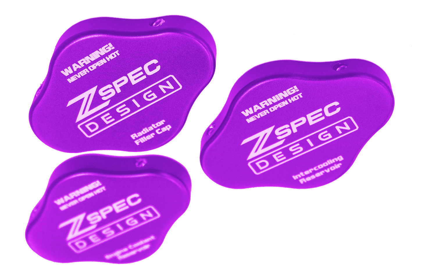 ZSPEC Fluid Reservoir Cap Covers Set for '23+ Nissan Z RZ34, Billet, 3 Caps Motor Vehicle Parts ZSPEC Design LLC.