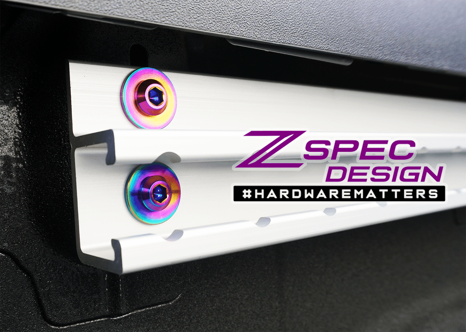 ZSPEC Utili-Track Sides & Rear Fastener Kit for '05+ Nissan Frontier D40/D41, Titanium - ZSPEC Design LLC - Hardware Fasteners - 2022, d40, d41, Fastener Kit, frontier, nissan, pro-4x, Washer Color - zspecdesign.com