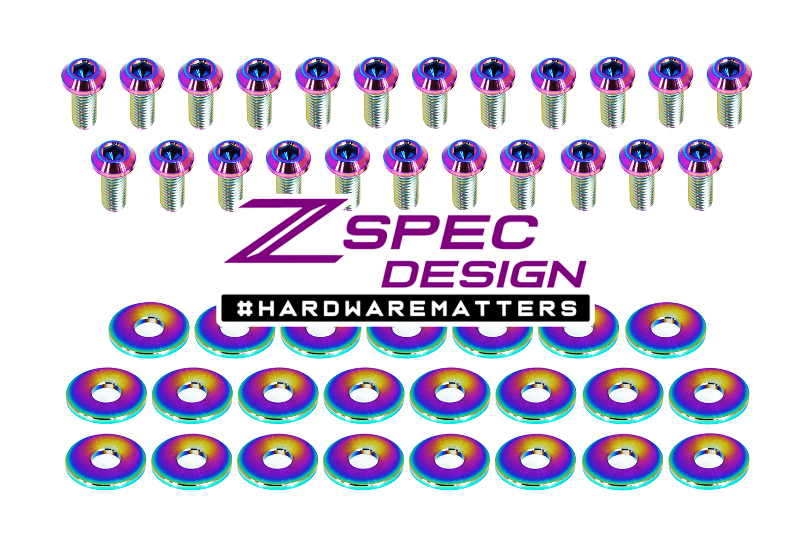 ZSPEC Utili-Track Sides & Rear Fastener Kit for '05+ Nissan Frontier D40/D41, Titanium - ZSPEC Design LLC - Hardware Fasteners - 2022, d40, d41, Fastener Kit, frontier, nissan, pro-4x, Washer Color - zspecdesign.com