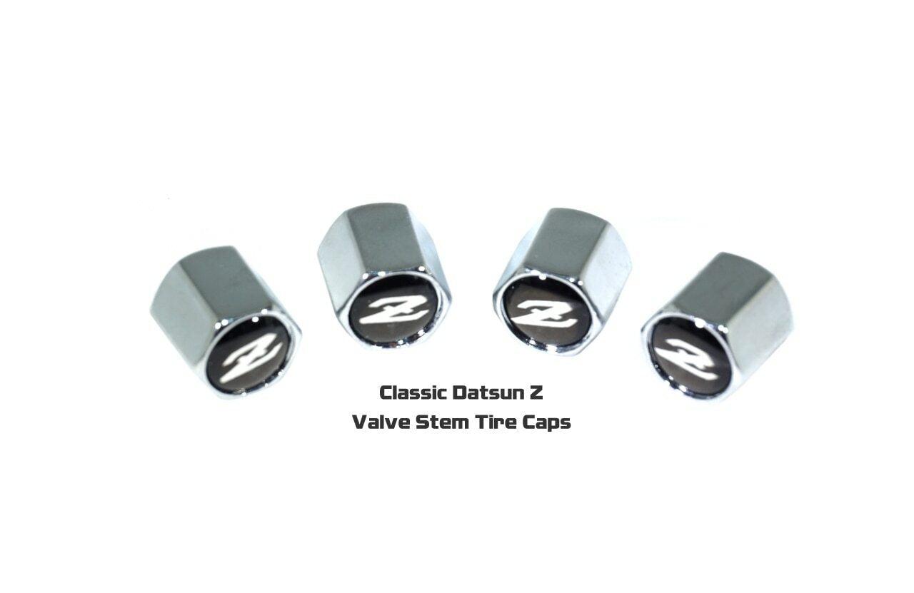 Chrome Valve Stem Tire Caps, Style: Datsun Z - ZSPEC Design LLC - Hardware Fasteners - 240z, 260z, 280z, 280zx, cap, datsun, tire - zspecdesign.com