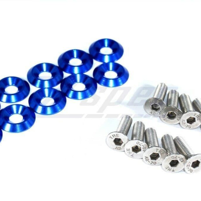 ZSPEC Metric Fender Fastener Kit, M6-1.0x20mm Fasteners, 10-Pack, Stainless & Billet - ZSPEC Design LLC - Hardware Fasteners - 10-piece, Fastener Kit, fender fastener kit, m6 - zspecdesign.com