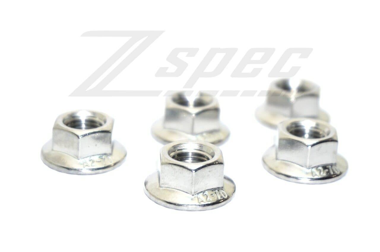 ZSPEC M8-1.25 Metric Flare Nuts, SUS304 Stainless Steel, 10-Pack - ZSPEC Design LLC - Hardware Fasteners - 10-pack, flare nut, m8, stainless - zspecdesign.com