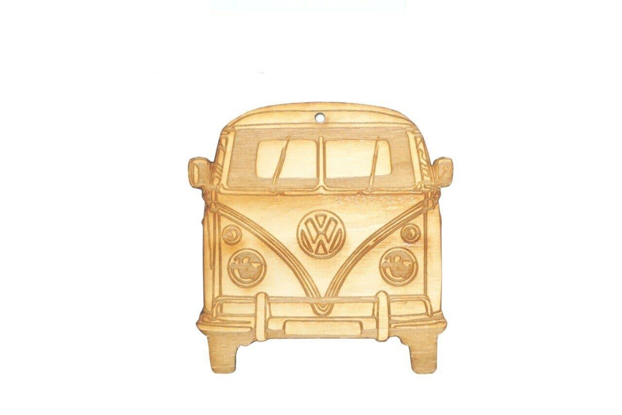 ZSPEC Laser-Engraved Birch Ornament, Style: VW Vintage Bus, ~5-inch Wide - ZSPEC Design LLC - Holiday Ornaments - Bus, holiday, lifestyle, ornament, Vintage, VW - zspecdesign.com