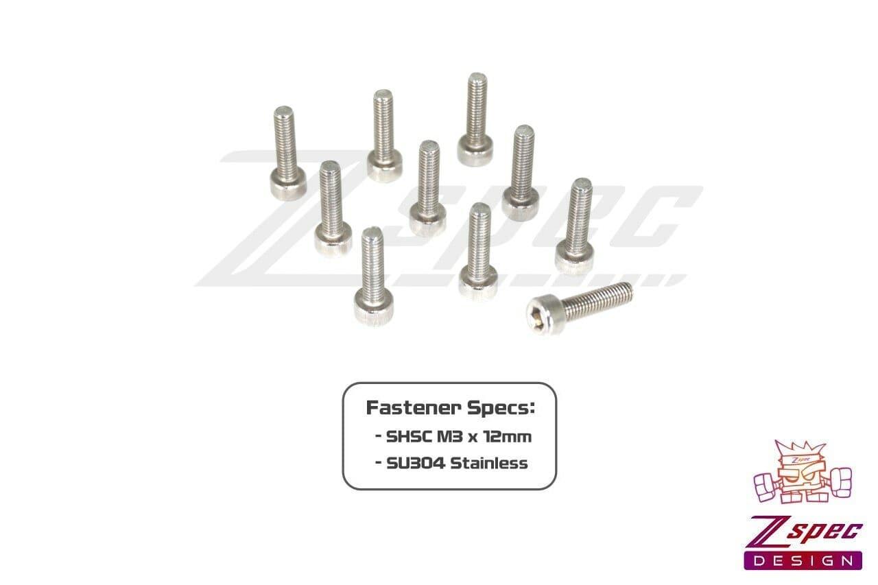M3-0.5x12mm Fasteners, SHSC, Stainless SUS304, 10-Pack Dress Up Bolt Stainless Steel SUS304 Silver Socket Cap Head FHSC SHSC Hardware