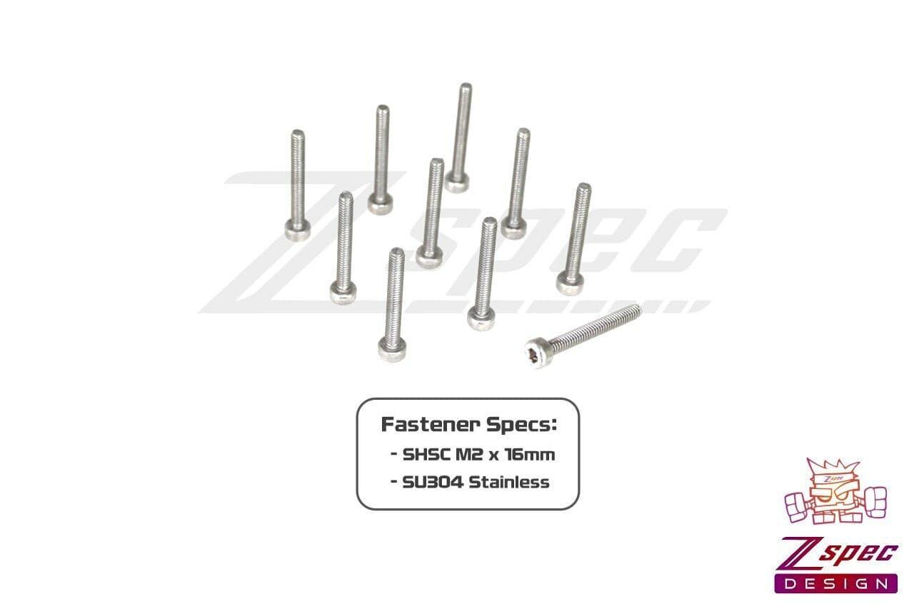 ZSPEC M2-0.4x16mm Fasteners, SHSC, Stainless SUS304, 10-Pack - ZSPEC Design LLC - Hardware Fasteners - 10-pack, Dress Up Bolt, Fastener, m2, SHSC, Stainless - zspecdesign.com