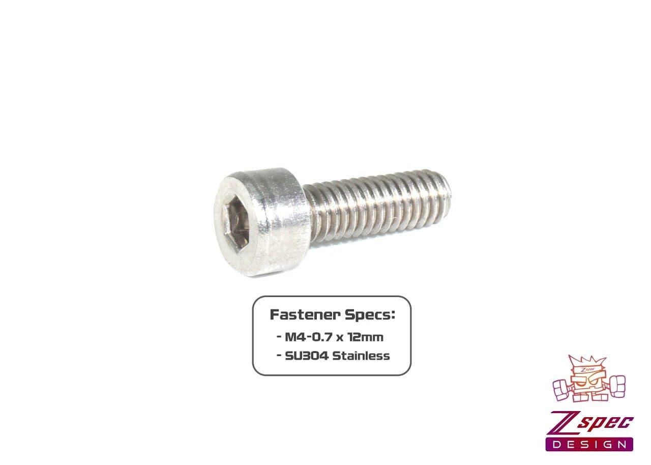 ZSPEC M4-0.7x12mm Socket-Cap (SHSC) Fasteners, Stainless, 10-Pack - ZSPEC Design LLC - Hardware Fasteners - 10-pack, Dress Up Bolt, m4, SHSC, Stainless - zspecdesign.com