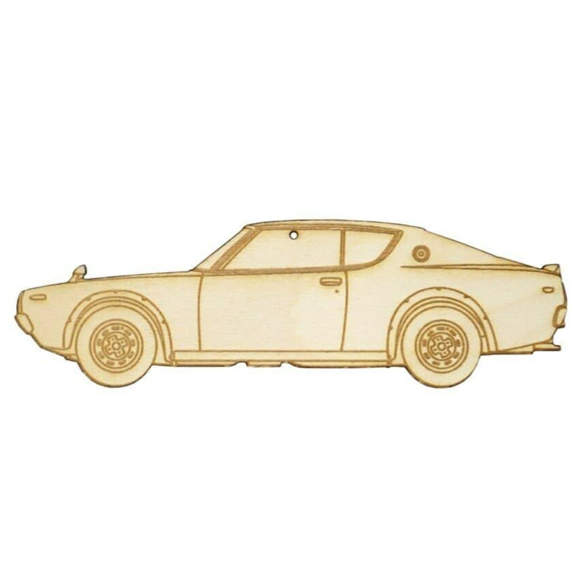 ZSPEC Laser-Engraved Wood Ornament, Style: Nissan KPGC110 GTR, Birch - ZSPEC Design LLC - Holiday Ornaments - GTR, holiday, KPGC110, nismo, Nissan, ornament - zspecdesign.com