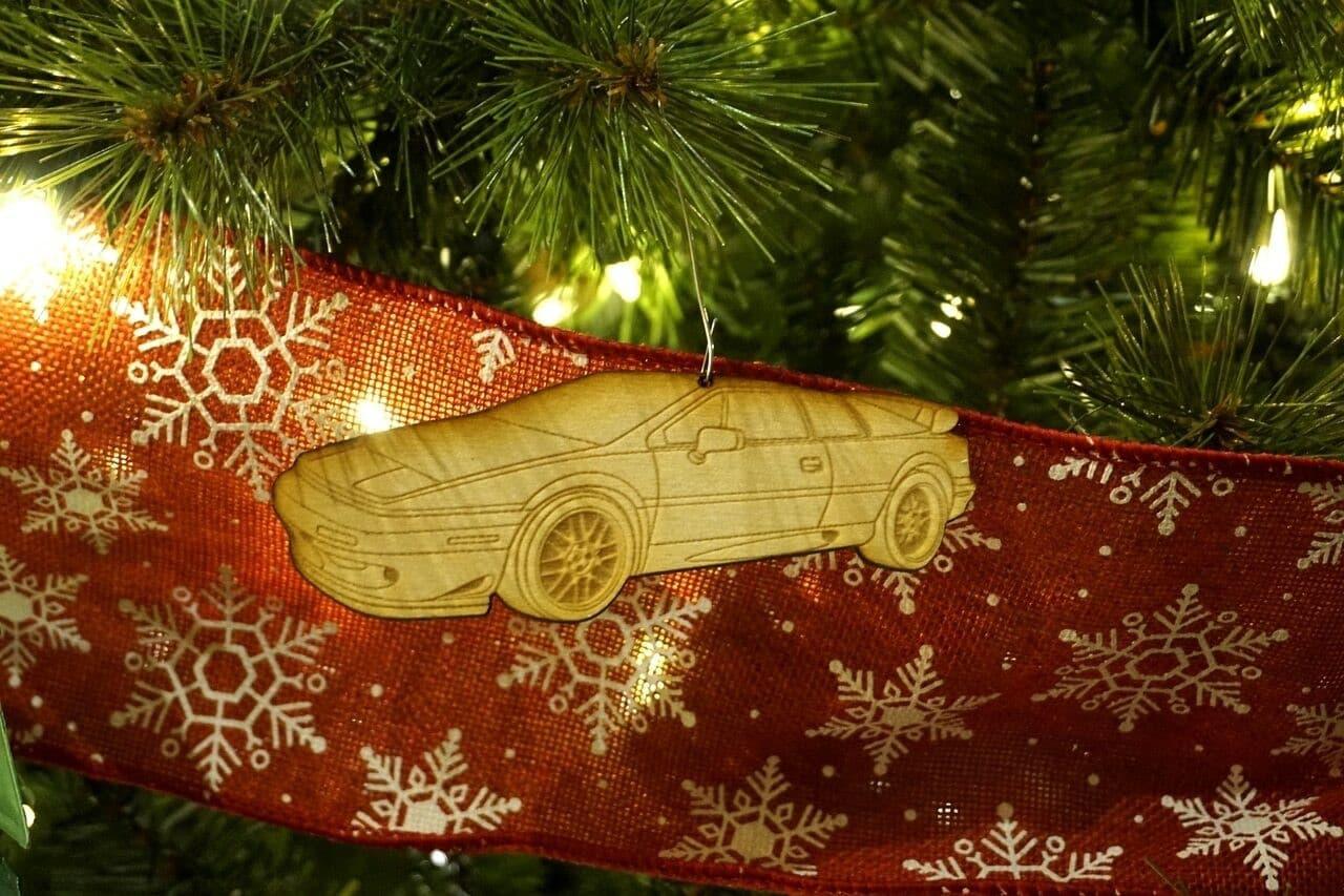 ZSPEC Laser-Engraved Birch Ornament, Style: Lotus Esprit, ~5-inch Wide - ZSPEC Design LLC - Holiday Ornaments - esprit, holiday, lifestyle, lotus, ornament - zspecdesign.com