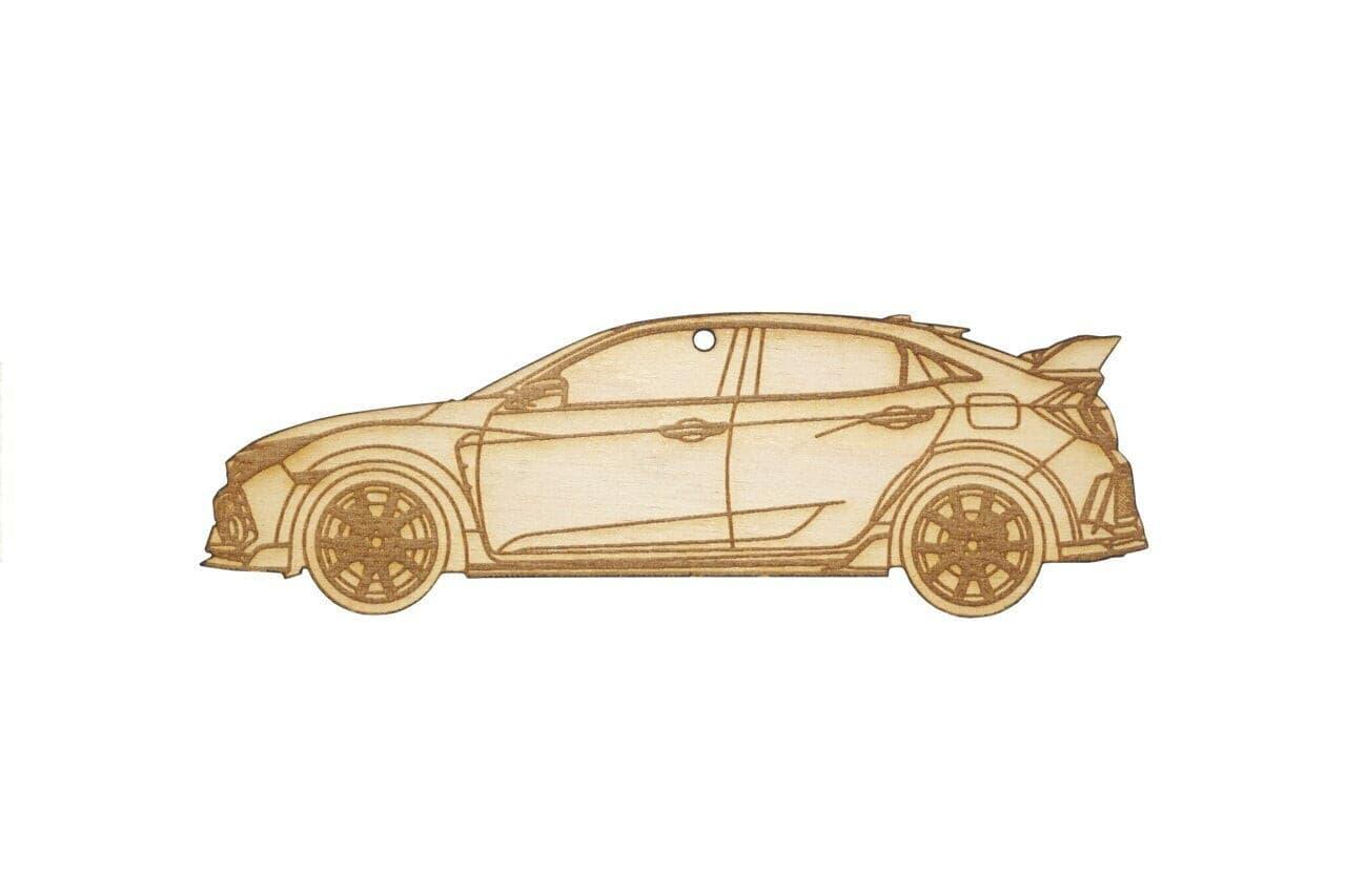 ZSPEC Laser-Engraved Wood Ornament, Style: Honda Civic FK8 Type R, Birch - ZSPEC Design LLC - Holiday Ornaments - civic, fk8, holiday, honda, lifestyle, ornament, type r - zspecdesign.com