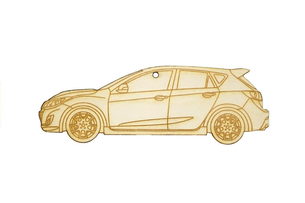 ZSPEC Laser-Engraved Wood Ornament, Style: Mazda Speed3, Birch - ZSPEC Design LLC - Holiday Ornaments - holiday, mazda, mazdaspeed3, ornament - zspecdesign.com