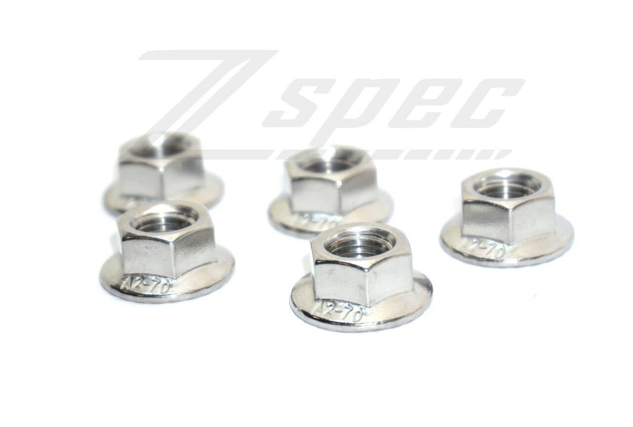 ZSPEC M8-1.25 Metric Flare Nuts, Stainless Steel, 10-Pack Dress Up Bolt Stainless Steel SUS304 Silver Socket Cap Head FHSC SHSC Hardware