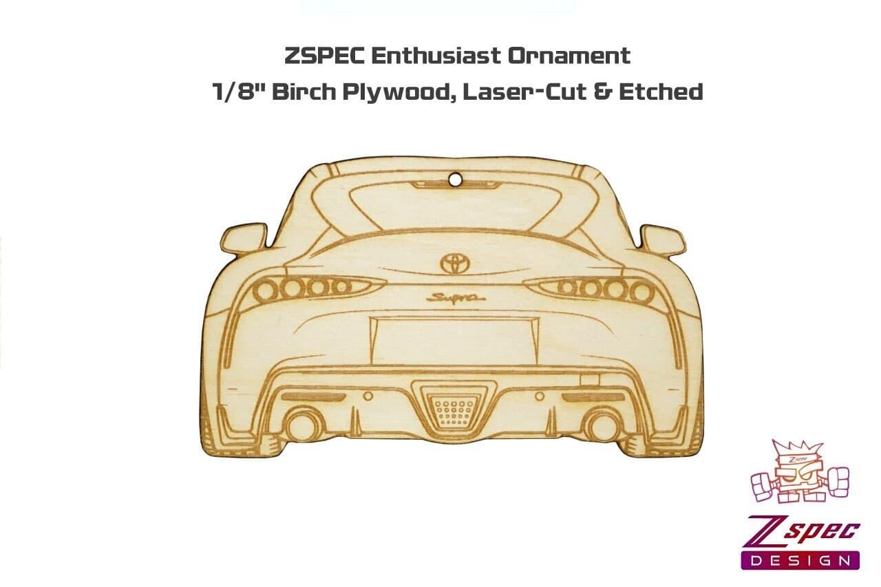 ZSPEC Laser-Engraved Wood Ornament, Style: Toyota Supra MK5, Birch - ZSPEC Design LLC - Holiday Ornaments - holiday, ornament, supra, toyota - zspecdesign.com