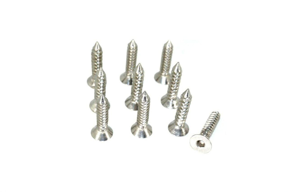 M6x35mm Coarse Flat-Head FHSC Fasteners, Stainless, 10-Pack Dress Up Bolt Stainless Steel SUS304 Silver Socket Cap Head FHSC SHSC Hardware ZSPEC