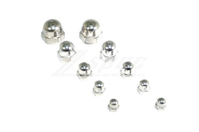 M10-1.5 Acorn Nuts, SUS304 Stainless Steel, 10-Pack Dress Up Bolt Stainless Steel SUS304 Silver Socket Cap Head FHSC SHSC Hardware