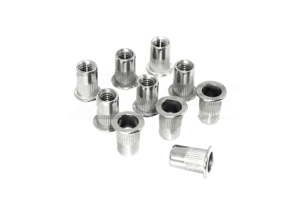 ZSPEC M8-1.25 Rivet Nuts, SUS304 Stainless Steel, 10-Pack - ZSPEC Design LLC - Hardware Fasteners - 10-pack, Body, body hardware, Dress Up Bolt, m8, Rivet Nut, Stainless - zspecdesign.com