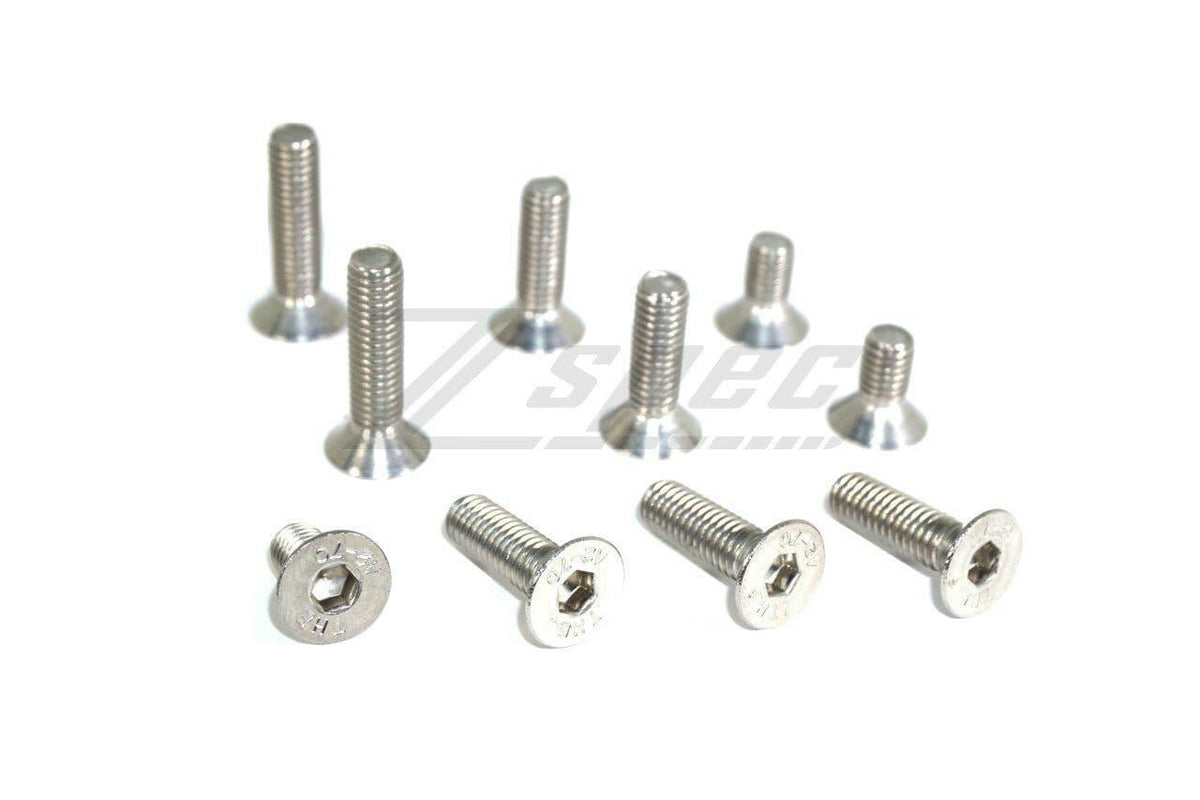 M8-1.25x30mm Flat-Head FHSC Fasteners, Stainless, 10-Pack Dress Up Bolt Stainless Steel SUS304 Silver Socket Cap Head FHSC SHSC Hardware