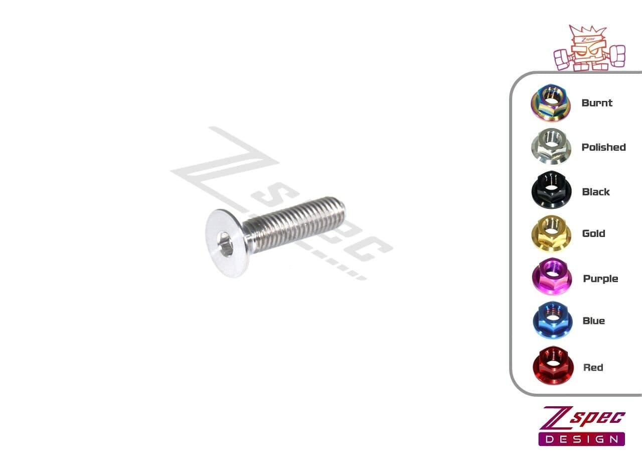 ZSPEC M5-0.8x20mm Fastener/Bolt, Flat Head FHSC, Titanium Grade-5, Per Each - ZSPEC Design LLC - Hardware Fasteners - Dress Up Bolt, fhsc, m5, per each, titanium - zspecdesign.com