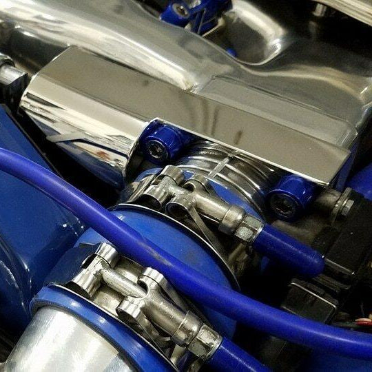 ZSPEC Polished w/Z Throttle Spring Covers for '90-'93 Nissan Z32 300zx Early Plenum, Stainless - ZSPEC Design LLC - Hardware Fasteners - 300zx, nissan, throttle, z32 - zspecdesign.com