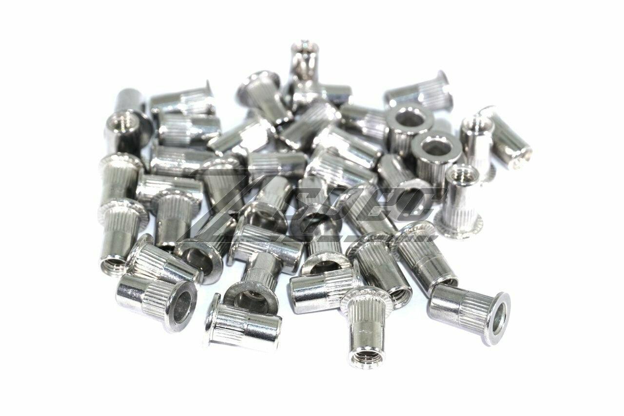 ZSPEC Button-Head Body Kit Fastener, M5x20mm w/ Rivet Nut, Titanium, Per Each - ZSPEC Design LLC - Hardware Fasteners - 60-Pack, body, body hardware, button, Fastener Kit, m5, rivet, titanium - zspecdesign.com