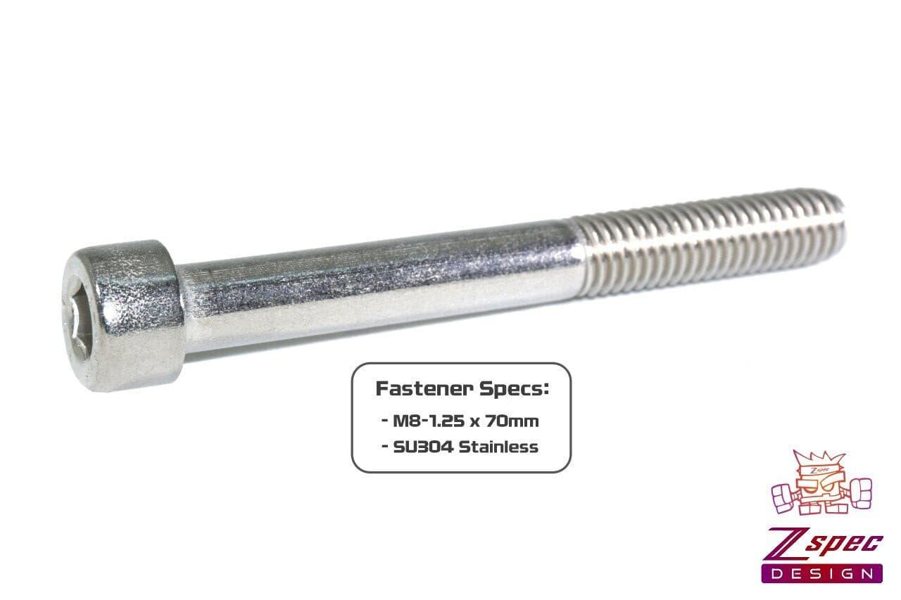 ZSPEC M8-1.25x70mm Socket-Cap SHSC Fasteners, Stainless, 10-Pack - ZSPEC Design LLC - Hardware Fasteners - 10-pack, m8, shsc, stainless - zspecdesign.com