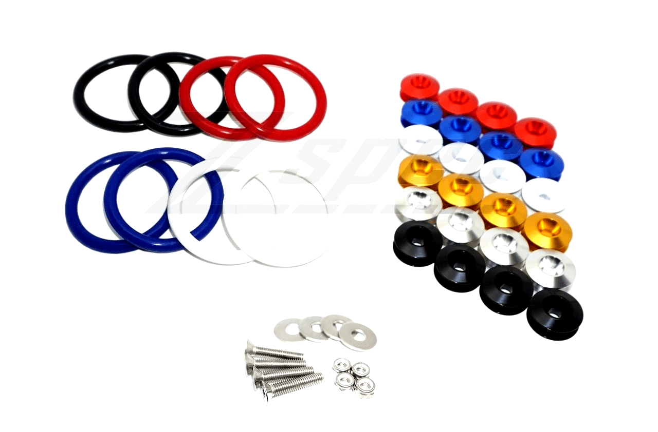 ZSPEC Quick Release Bumper Fastener Kit w/GOLD Catches & Colored Bands - ZSPEC Design LLC - Hardware Fasteners - Fastener Kit, quick release - zspecdesign.com