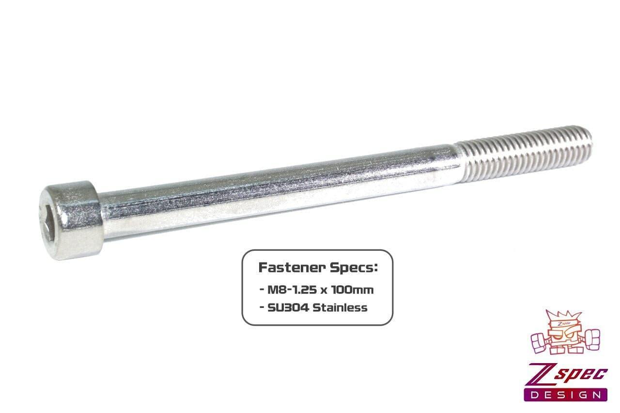 ZSPEC M8-1.25x100mm Socket-Cap SHSC Fasteners, Stainless, 10-Pack - ZSPEC Design LLC - Hardware Fasteners - 10-pack, m8, shsc, stainless - zspecdesign.com