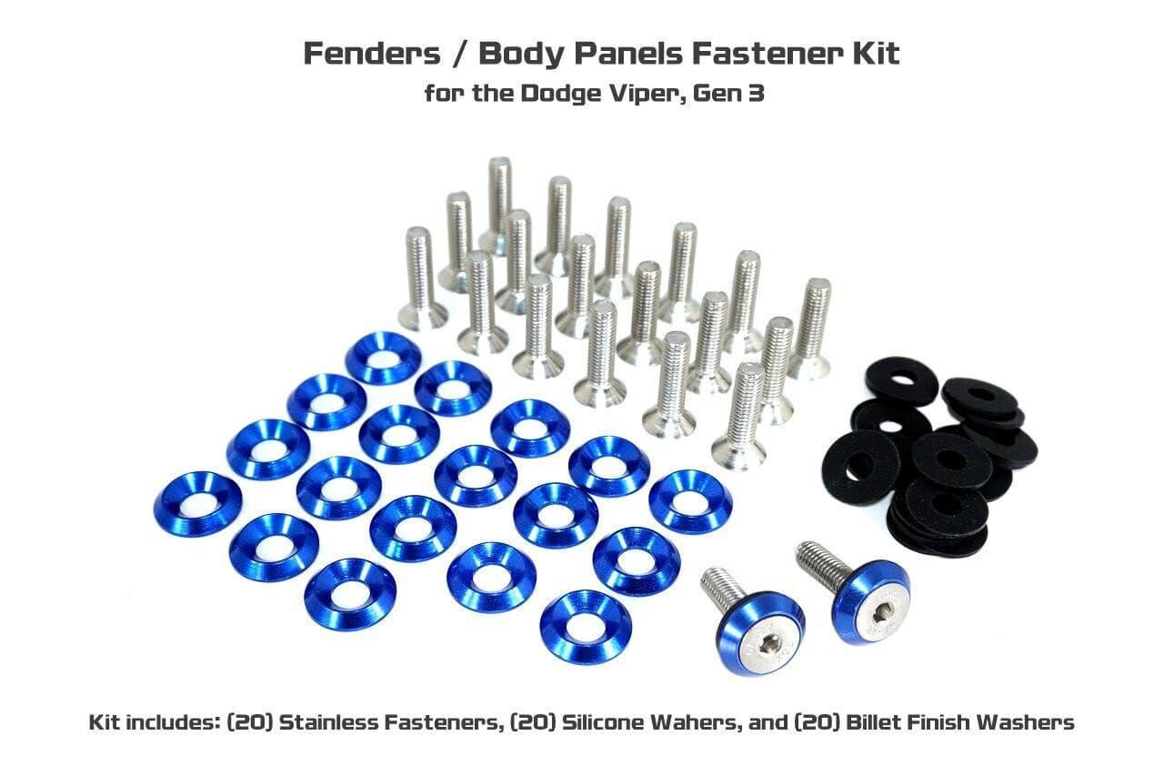 ZSPEC Fenders/Body Panels Fasteners for '03-06 Dodge Viper V10 Gen 3 Dress Up Bolts Fasteners Hardware Black Red Blue Purple Silver Gold Neochrome Gunmetal