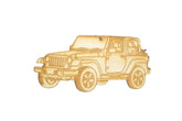 Laser-Engraved Wood Ornament, style: Jeep Wrangler, ~5" Holiday Man Cave Garage Art Men Man Woman Car Nut Enthusiast