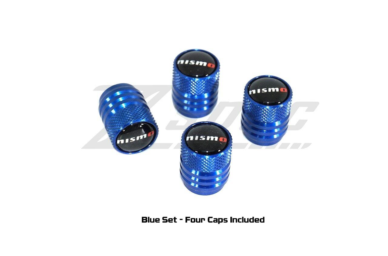 NISMO / Nissan Tire Valve Stem Cap Set - Blue - ZSPEC Design LLC - Hardware Fasteners - accessory, Nismo, Nissan, Tire - zspecdesign.com