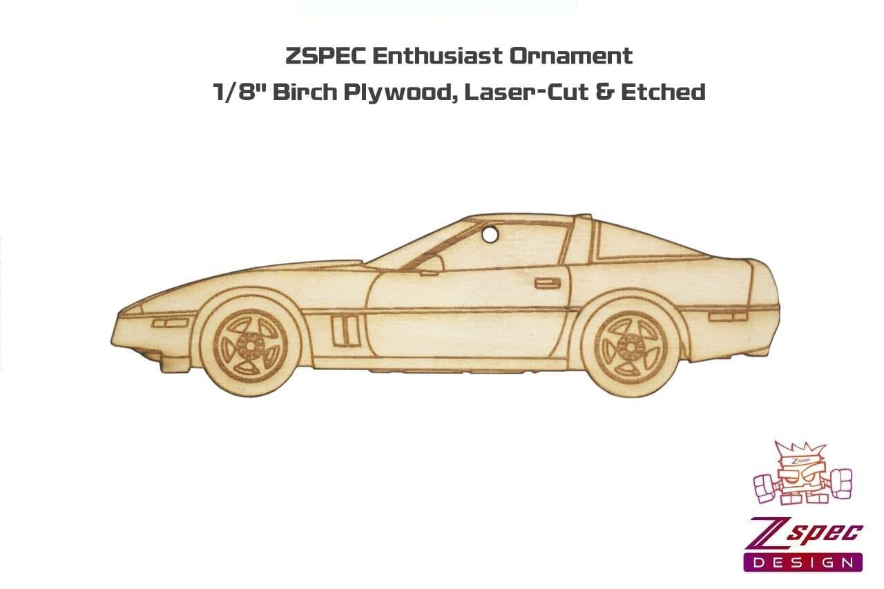 Laser-Engraved Wood Ornament, style: Corvette C4, Birch Holiday Man Cave Garage Art Men Man Woman Car Nut Enthusiast