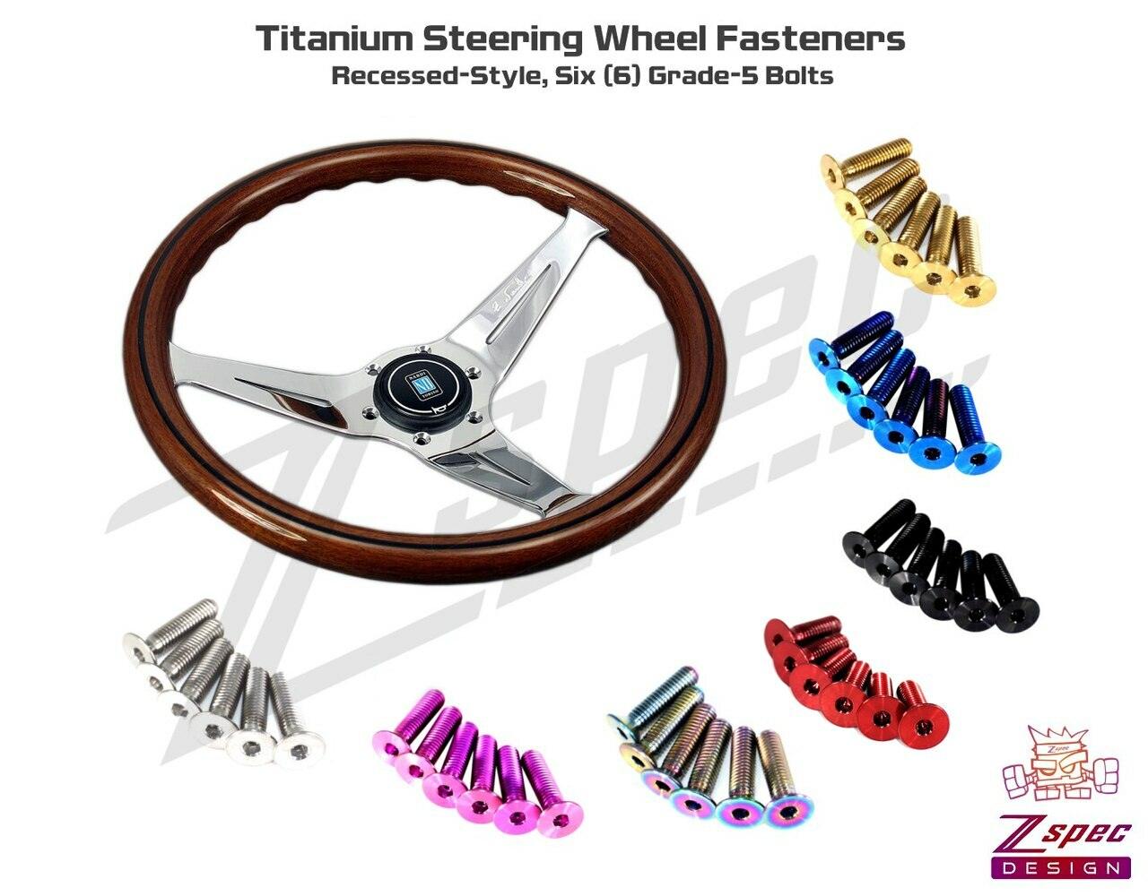 ZSPEC FHSC M5x16mm Steering Wheel Bolts, Titanium Grade-5, Six Bolts - ZSPEC Design LLC - Hardware Fasteners - Fastener Kit, fhsc, m5, steering, titanium - zspecdesign.com