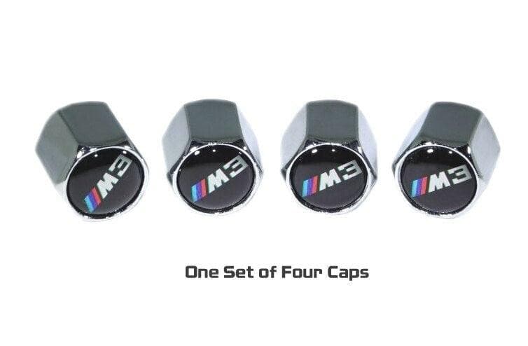 Chrome Valve Stem Tire Caps, Style: BMW M3 - ZSPEC Design LLC - Hardware Fasteners - BMW, BMW M3, cap, tire - zspecdesign.com