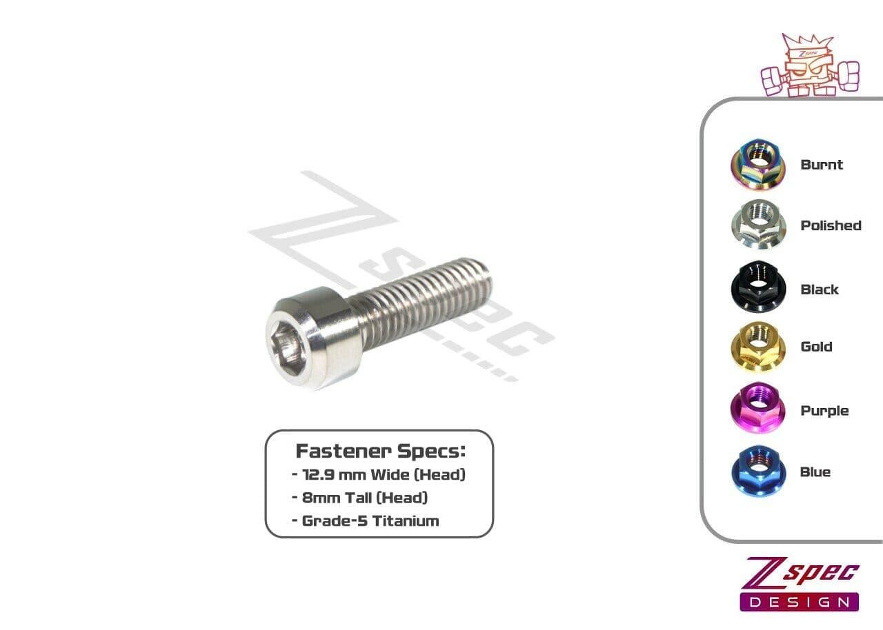 ZSPEC M8-1.25x25mm Socket-Cap SHSC Fastener/Bolt, Titanium Grade-5, Per Each - ZSPEC Design LLC - Hardware Fasteners - Dress Up Bolt, m8, per each, shsc, titanium - zspecdesign.com