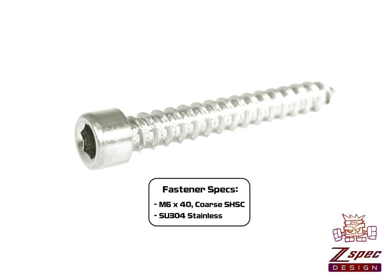 ZSPEC M6x40mm Coarse Socket-Cap SHSC Fasteners, Stainless, 10-Pack - ZSPEC Design LLC - Hardware Fasteners - 10-pack, Dress Up Bolt, m6, SHSC, Stainless - zspecdesign.com